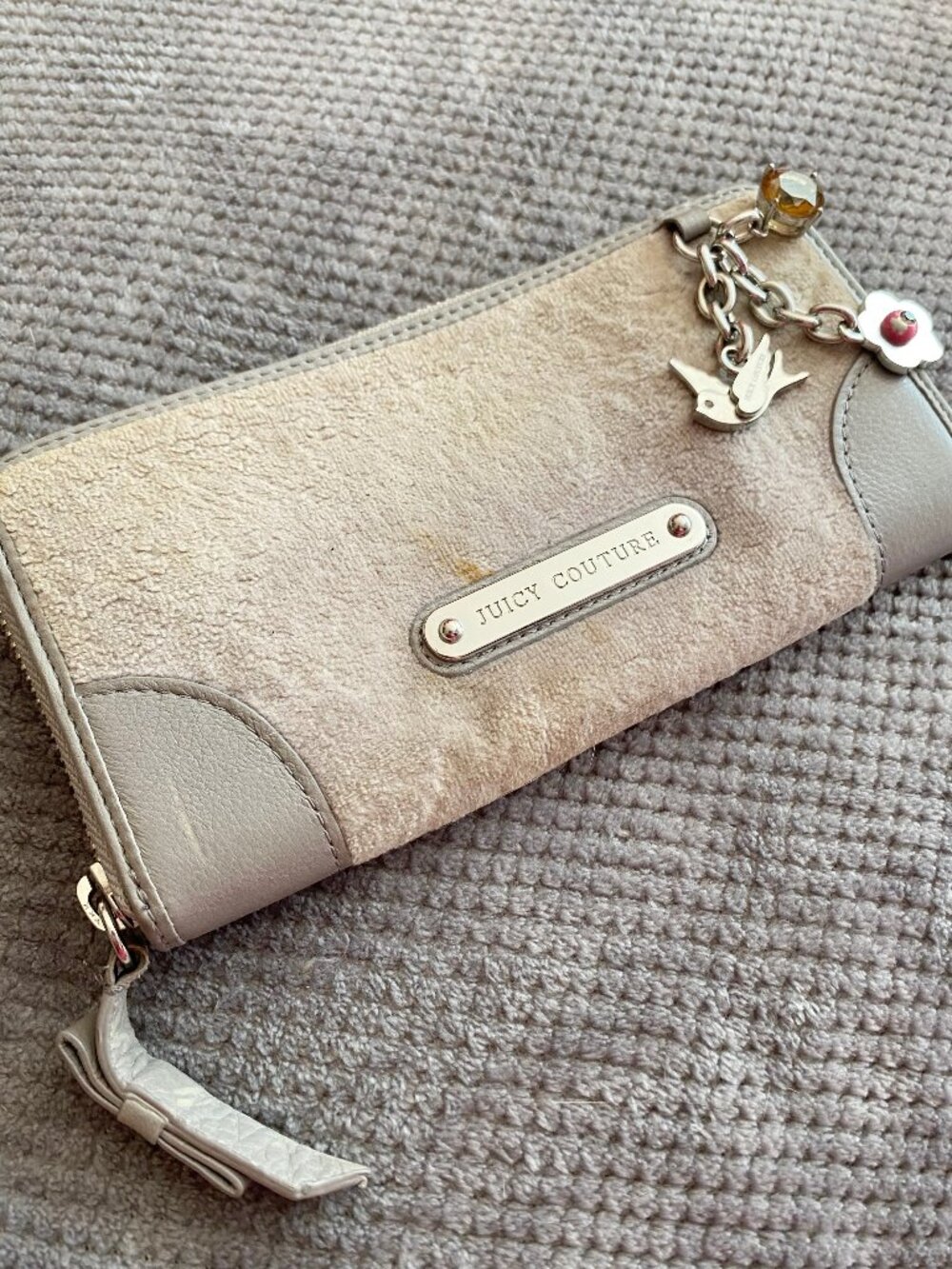 Juicy Couture vintage velour charms continental wallet